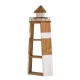 Glitzhome 31.25"H 3-Tier Coastal Wood/Metal Light House Wall Shelf