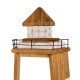 Glitzhome 31.25"H 3-Tier Coastal Wood/Metal Light House Wall Shelf