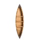 Glitzhome 41.00"H 3-Tier Coastal Wood/Metal Boat Wall Shelf