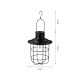 Glitzhome 9.75"H Farmhouse Black Metal Wire Solar Powered Outdoor Hanging Lantern