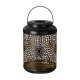 Glitzhome 8.75"H Metal Cutout Solar Powered Outdoor Hanging Lantern