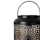 Glitzhome 8.75"H Metal Cutout Solar Powered Outdoor Hanging Lantern