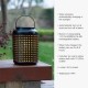 Glitzhome 8.75"H Metal Cutout Solar Powered Outdoor Hanging Lantern