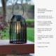 Glitzhome 9.75"H Black Metal Woven Solar Powered Outdoor Hanging Lantern