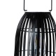 Glitzhome 9.75"H Black Metal Woven Solar Powered Outdoor Hanging Lantern