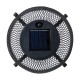 Glitzhome 14.25"H Black Metal Mesh Solar Powered Outdoor Lantern with Stand