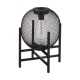 Glitzhome 11.5"H Black Metal Mesh Solar Powered Outdoor Lantern with Stand