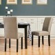 Glitzhome High-Back Gray PU Upholstered Dining Chair with Studded Decor, Set of 2