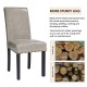 Glitzhome High-Back Gray PU Upholstered Dining Chair with Studded Decor, Set of 2