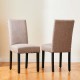 Glitzhome High-Back Gray Fabric Upholstered Dining Chair with Studded Decor, Set of 2