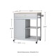 Glitzhome 34.25"H Gray Wooden Basic Kitchen Cart/Island with Solid Oak Top