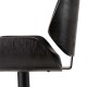 Glitzhome Mid-century Modern Black Adjustable Gaslift Swivel Bar Stool, Set of 2