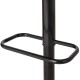 Glitzhome Mid-century Modern Black Adjustable Gaslift Swivel Bar Stool, Set of 2