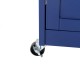 Glitzhome 34.25"H Navy Blue Wooden Basic Kitchen Cart/Island with Solid Oak Top