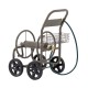 Glitzhome 36"H Gray Steel Garden Hose Reel Cart with Wheels and Steel Basket