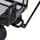 Glitzhome Heavy Duty Black Steel Utility Garden Cart, 550 lbs Weight Capacity