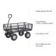 Glitzhome Heavy Duty Black Steel Utility Garden Cart, 550 lbs Weight Capacity