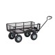 Glitzhome Heavy Duty Black Steel Utility Garden Cart, 550 lbs Weight Capacity