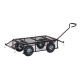 Glitzhome Heavy Duty Black Steel Utility Garden Cart, 550 lbs Weight Capacity