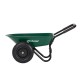 Glitzhome 5-cu ft Green Steel Framed Plastic Garden Dual-Wheel Utility Dump Cart