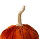 Glitzhome Orange/White/Green Velvet Pumpkins Decor, Set of 3