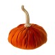 Glitzhome Orange/White/Green Velvet Pumpkins Decor, Set of 3