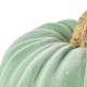 Glitzhome Mint Green Velvet/Resin Pumpkins Decor, Set of 3