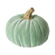 Glitzhome Mint Green Velvet/Resin Pumpkins Decor, Set of 3