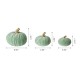 Glitzhome Mint Green Velvet/Resin Pumpkins Decor, Set of 3