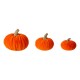 Glitzhome Orange Velvet/Resin Pumpkins Decor, Set of 3