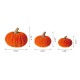 Glitzhome Orange Velvet/Resin Pumpkins Decor, Set of 3