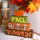 Glitzhome 12"H LED Lighted Fall Wooden Block Word Sign Decor