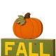 Glitzhome 12"H LED Lighted Fall Wooden Block Word Sign Decor