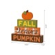 Glitzhome 12"H LED Lighted Fall Wooden Block Word Sign Decor