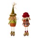 Glitzhome Fall Fabric Couple Scarecrow Shelf Sitter