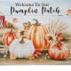 Glitzhome 24"L Fall Wooden "Welcome To Our Pumpkin Patch" Wall Sign Decor