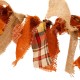 Glitzhome 72"L Fall Fabric Plaid Garland