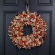 Glitzhome 18.5"D Fall Fabric Plaid Wreath