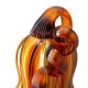 Glitzhome S/3 Multi Striped Glass Pumpkin & Gourd Decor