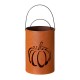 Glitzhome Hollow Out Metal Pumpkin Bucket, Set of 2