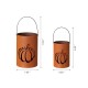 Glitzhome Hollow Out Metal Pumpkin Bucket, Set of 2