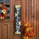 Glitzhome 42"H Fall Lighted Wooden "WELCOME" Porch Board Sign