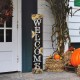 Glitzhome 42"H Fall Lighted Wooden "WELCOME" Porch Board Sign