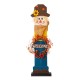 Glitzhome 42"H Fall Wooden Scarecrow Porch Decor with A Lighted Wreath