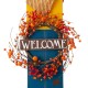 Glitzhome 42"H Fall Wooden Scarecrow Porch Decor with A Lighted Wreath