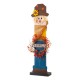 Glitzhome 42"H Fall Wooden Scarecrow Porch Decor with A Lighted Wreath