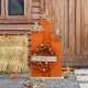 Glitzhome 30"H Fall Lighted Wooden Pumpkin Décor with Wreath