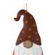 Glitzhome Fall Metal Gnome Family Yard Stake or Wall Décor or Standing Decor, Set of 3 (Three Functions) 