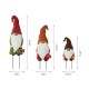 Glitzhome Fall Metal Gnome Family Yard Stake or Wall Décor or Standing Decor, Set of 3 (Three Functions) 