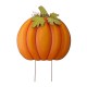 Glitzhome Fall Oversized Metal Pumpkin Yard Stake or Wall Décor or Standing Decor (Three Functions) 